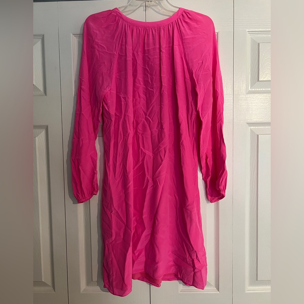 Lilly Pulitzer Roslyn Silk Tunic Dress in Hot Pink - Picture 2 of 2